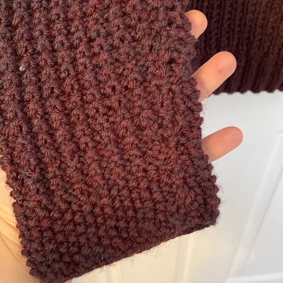 Dark Academia Handmade Knit Sweater with Mock Turtleneck - Picture 4 of 7